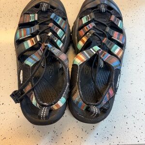 Keen Black Multicolor Strappy Sandals